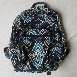 Vera Bradley Blue Tile Lighten Up Medium Backpack